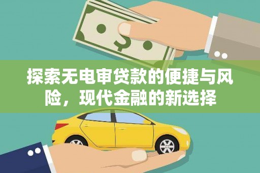 阳新探索无电审贷款的便捷与风险，现代金融的新选择