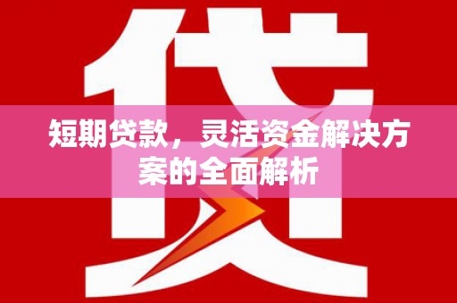 灵宝短期贷款，灵活资金解决方案的全面解析