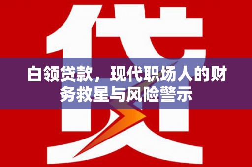 蒸湘白领贷款，现代职场人的财务救星与风险警示