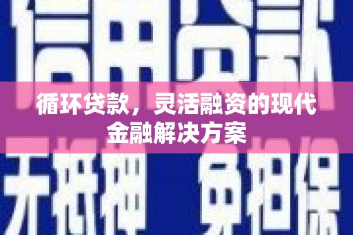 秀林循环贷款，灵活融资的现代金融解决方案