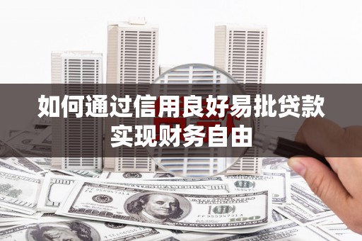 琉球如何通过信用良好易批贷款实现财务自由
