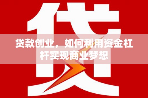 呼兰贷款创业，如何利用资金杠杆实现商业梦想