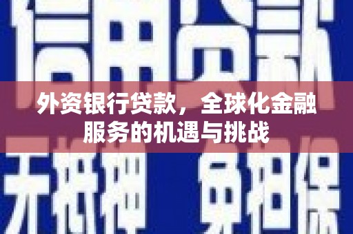 平鲁外资银行贷款，全球化金融服务的机遇与挑战