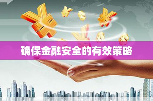 前锋确保金融安全的有效策略