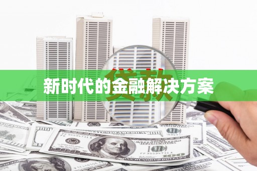 港北新时代的金融解决方案