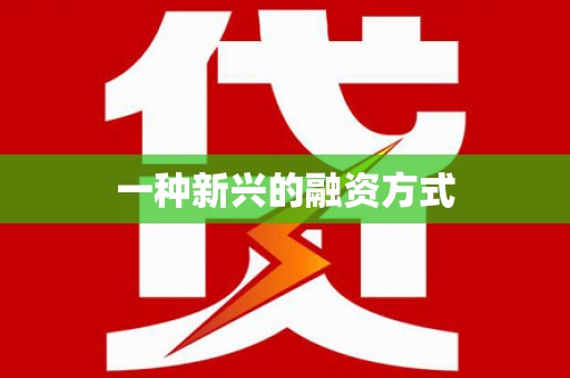 屏边一种新兴的融资方式